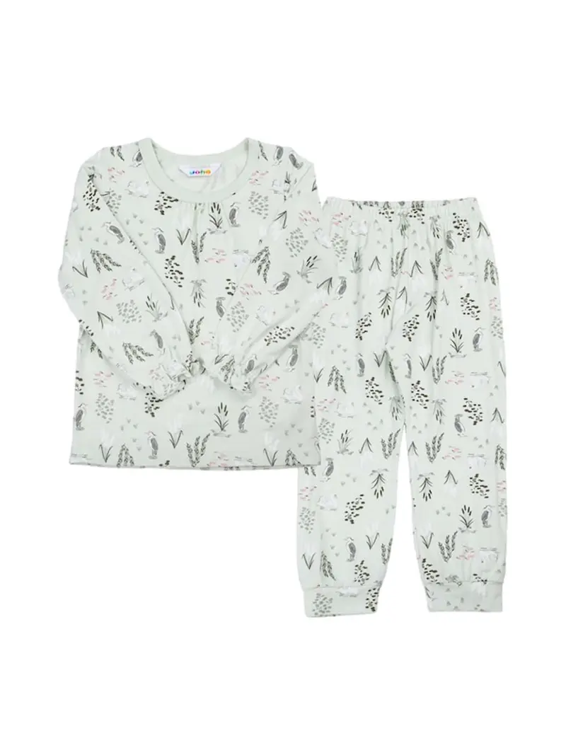 2-DELT PYJAMAS I BAMBUS - MINT