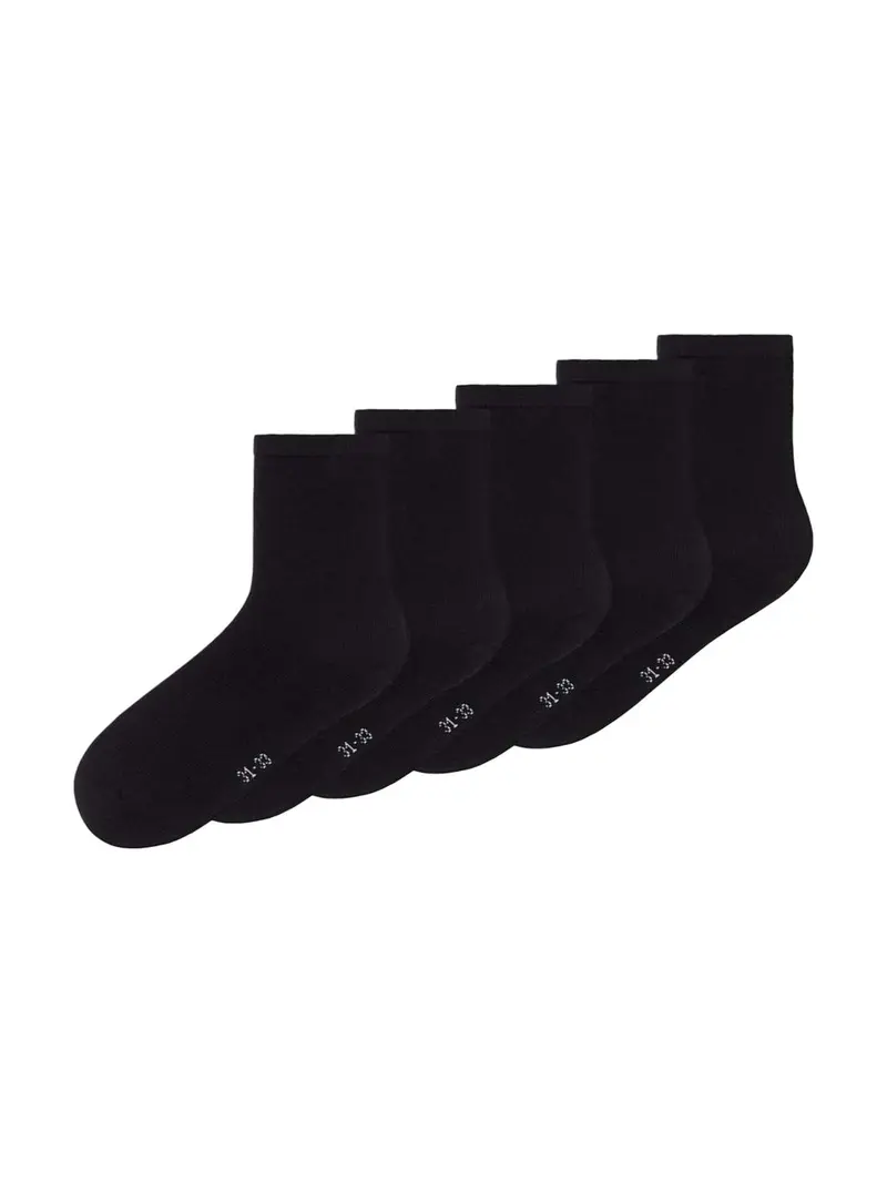 5-PAKNING SOKKER - SORT / BLACK
