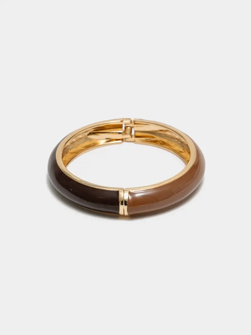 Adele armbånd - dark camel w brown
