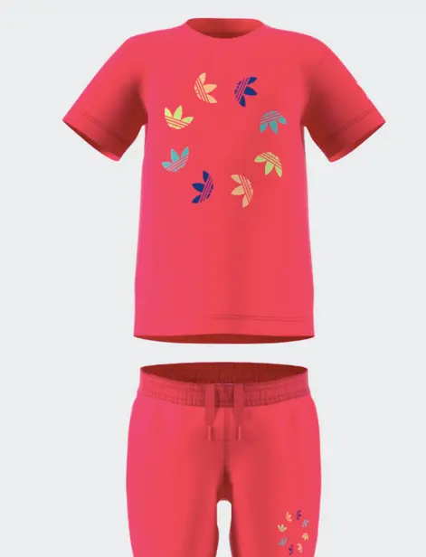 Adidas short/tee sett - rosa