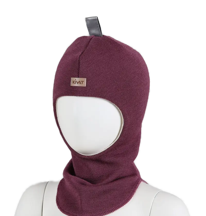 Balaclava Ull Refleks Plomme