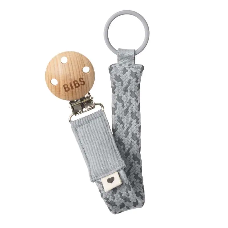 BIBS Accessories - Paci Braid Pacifier clip - Cloud/Iron