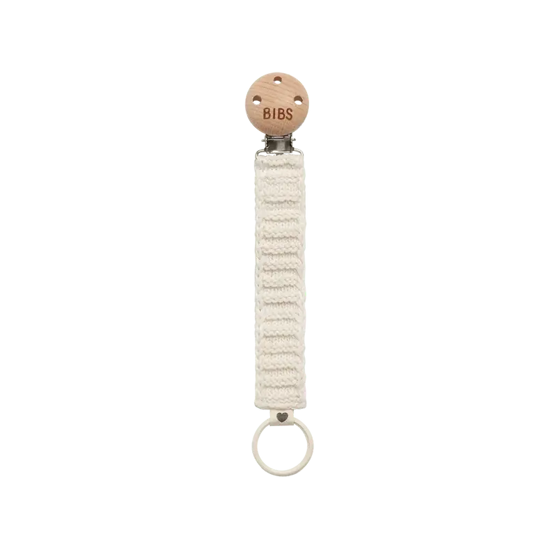 BIBS | Pacifier Clip Knitted - Ivory