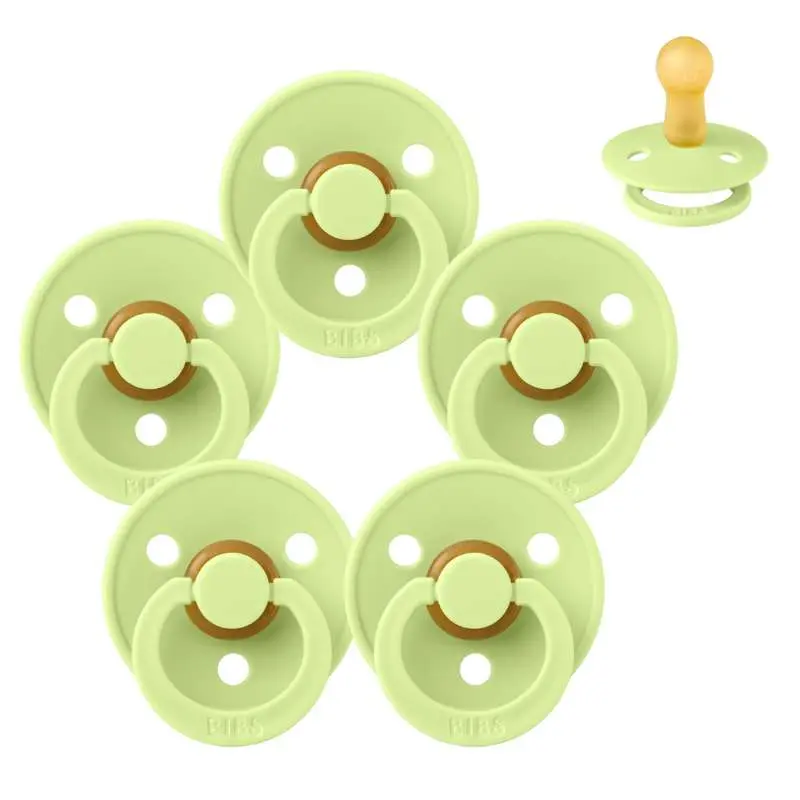 BIBS Round Colour Pacifier - Multipack - 5 pcs. - Size 2 - Matcha