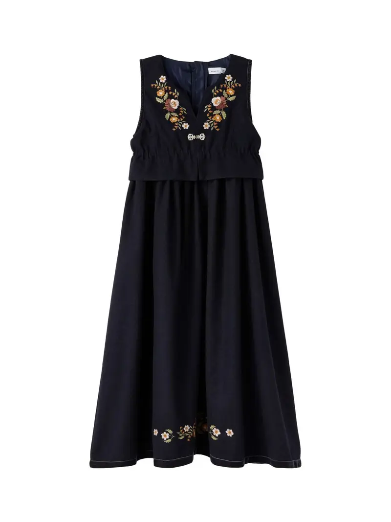 BLOMSTERBRODERT FESTDRAKT - BONE BROWN