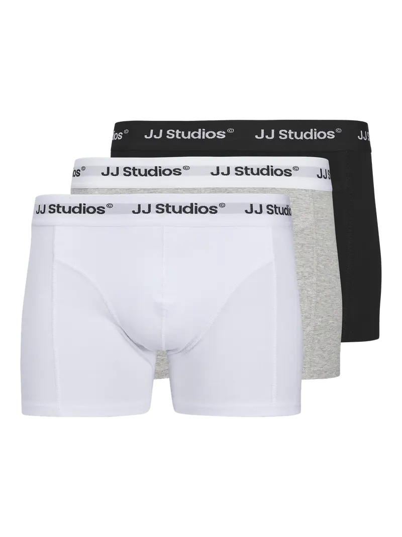 Boxer 3 pakk - white/black/gray