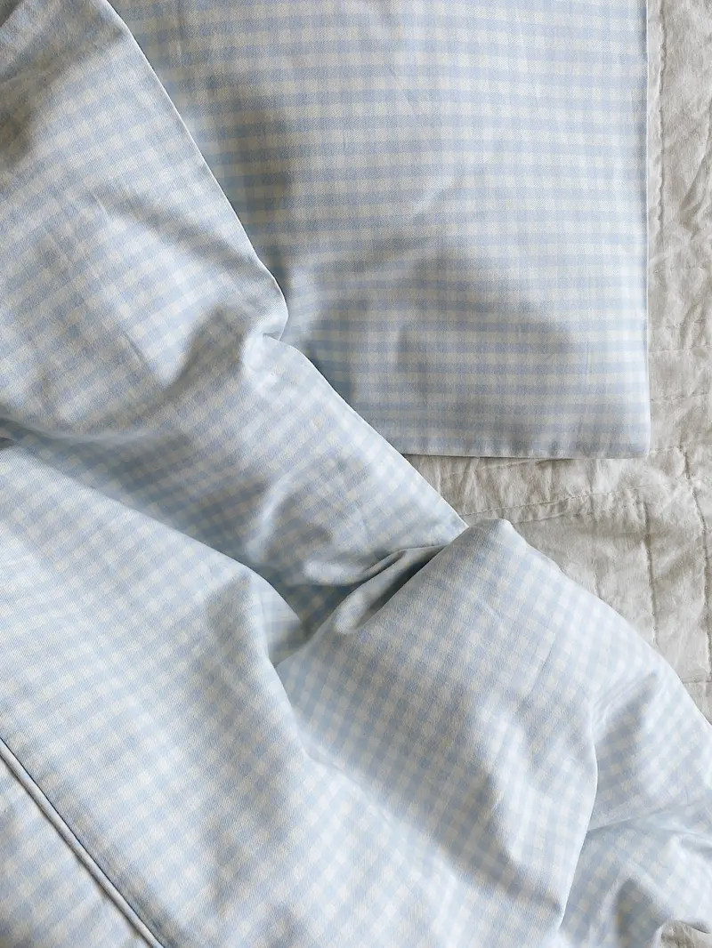Classic Baby Bedding | Blue Gingham
