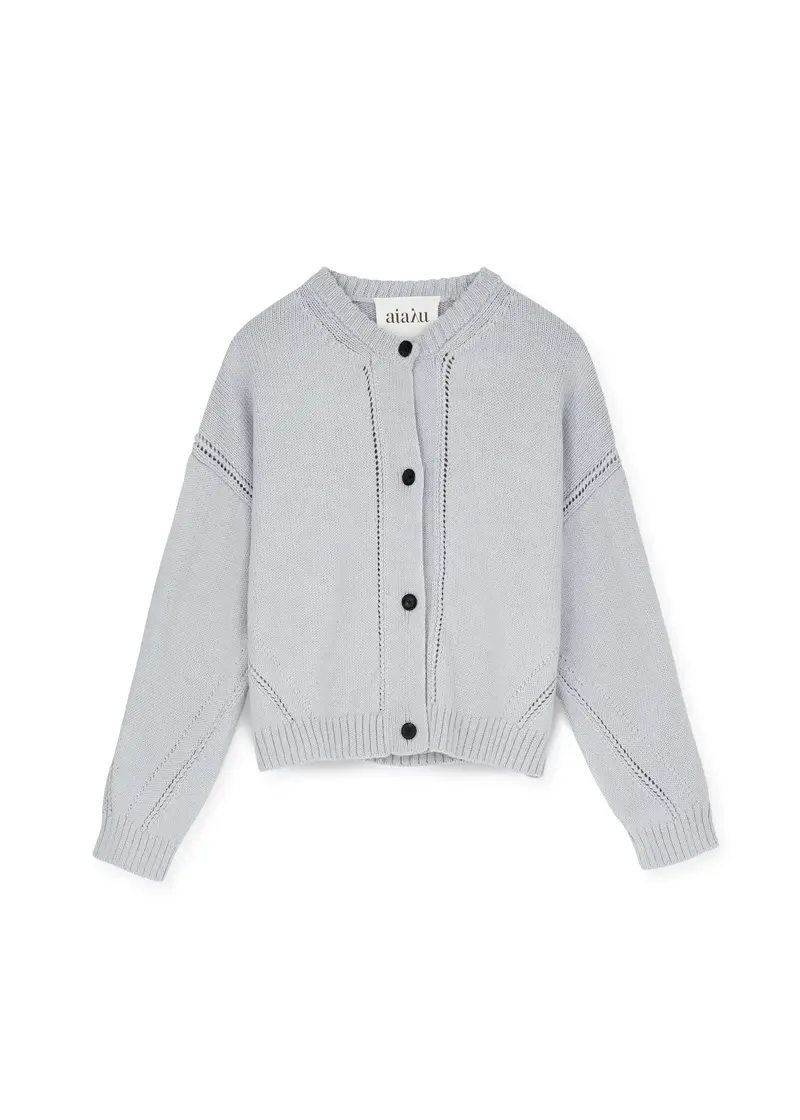 Coban Llama Wool Cardigan | Water