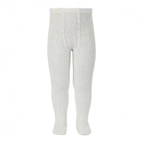 Còndor | Hullmønstret strømpebukse – Offwhite
