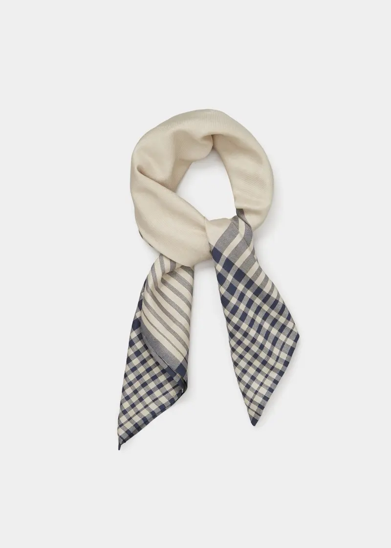 Electric Silk Scarf | Mix Navy