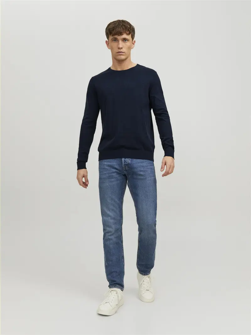 Emil Knit Crew Neck Blå