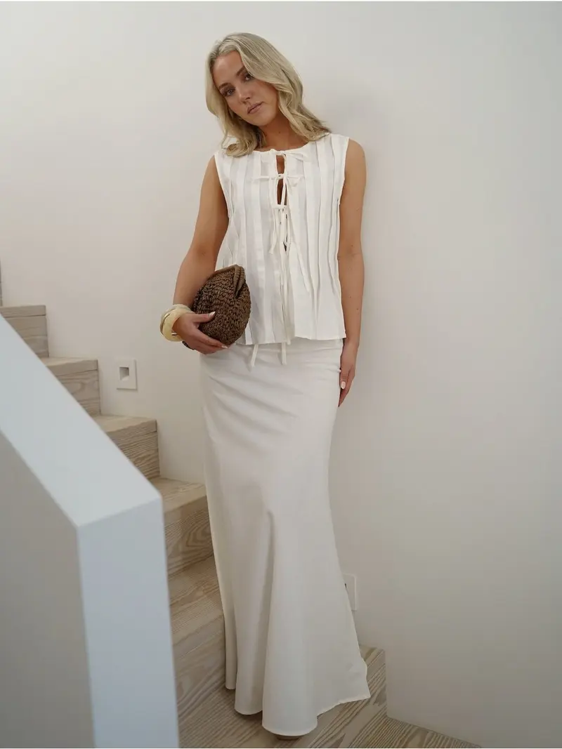 Emily lin skjørt - white