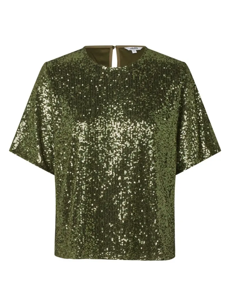 Emrilla bluse / topp - beetle green