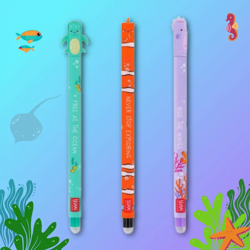 Erasable "Viskbar" penn sett Under the Sea