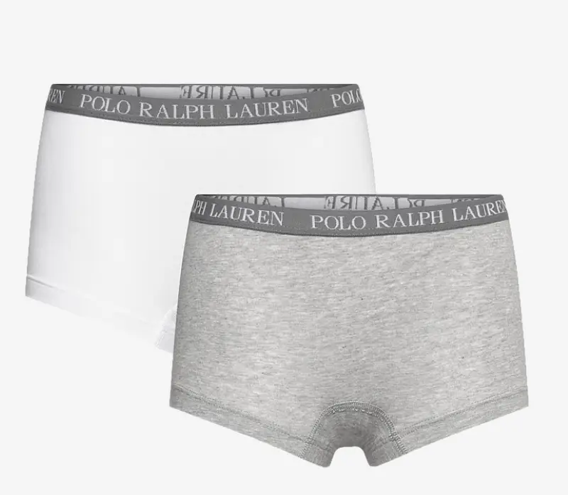 Girls Boyshorts Solid 2Pk Andover Heather