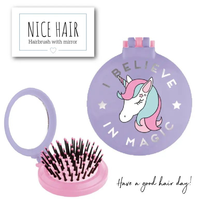 Hårbørste sammenleggbar Unicorn