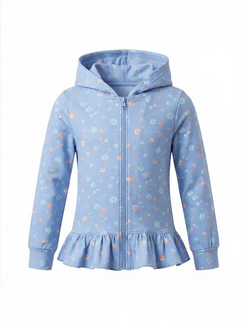 Hettejakke Signe Printet Blue
