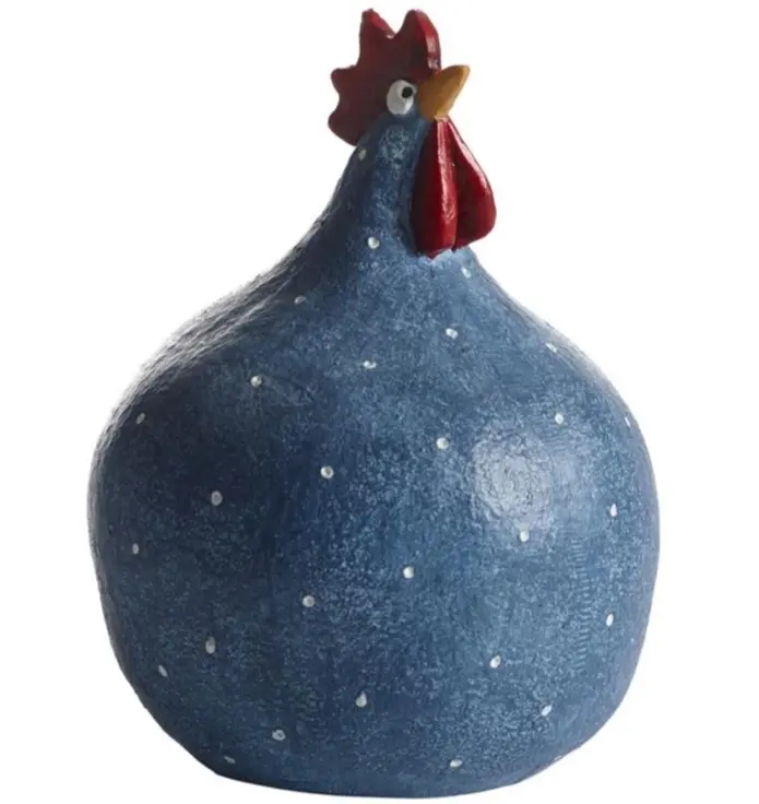 Høne denimblå stor