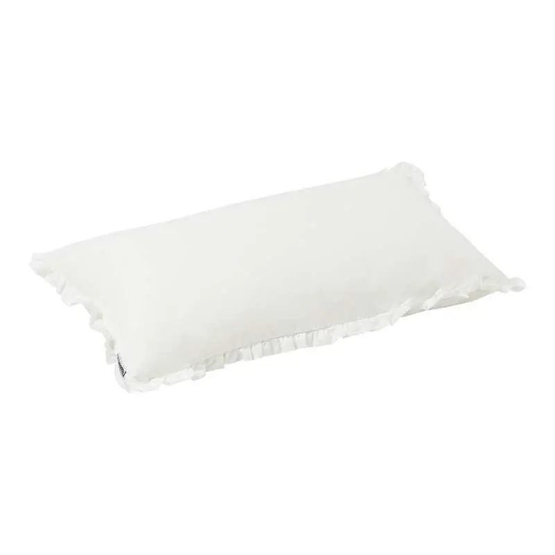 Hoppekids Rectangular Cushion w. Ruffles - WINTER WONDERLAND - White