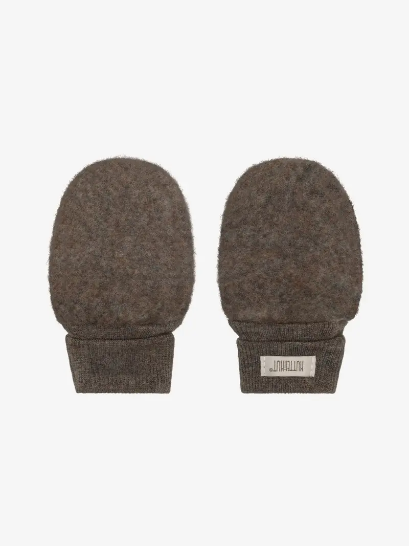HUTTEliHUT | Ullfleece Votter - Brown Melange