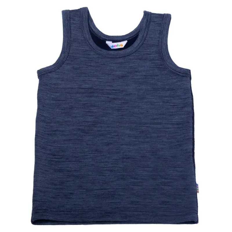 Joha - Singlet Ull Basic Blå Melert