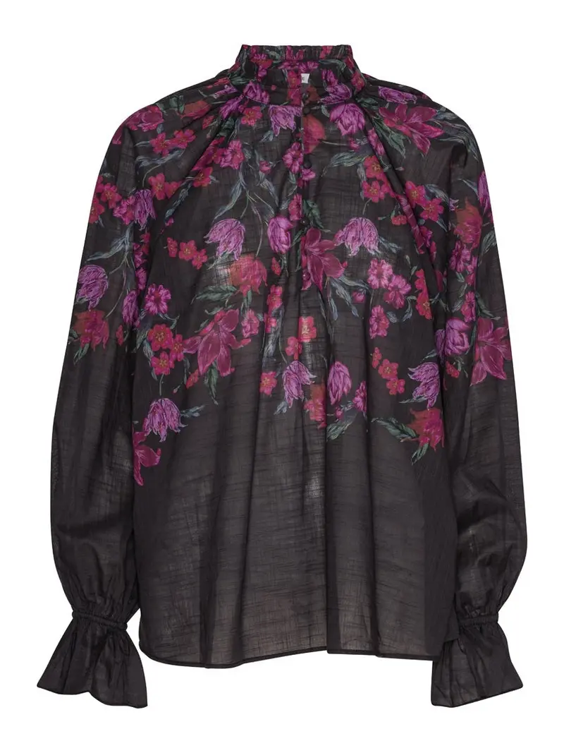 Joy blouse - pink/black print