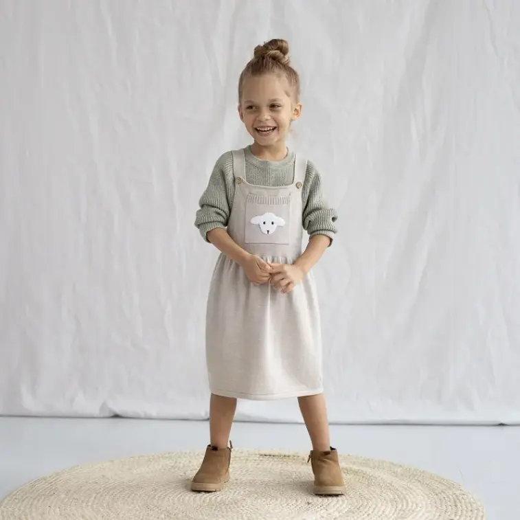 Kjole Lammi Lys Beige
