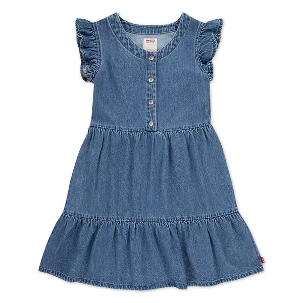 Kjole Lutter Sleeve Button Dance Around