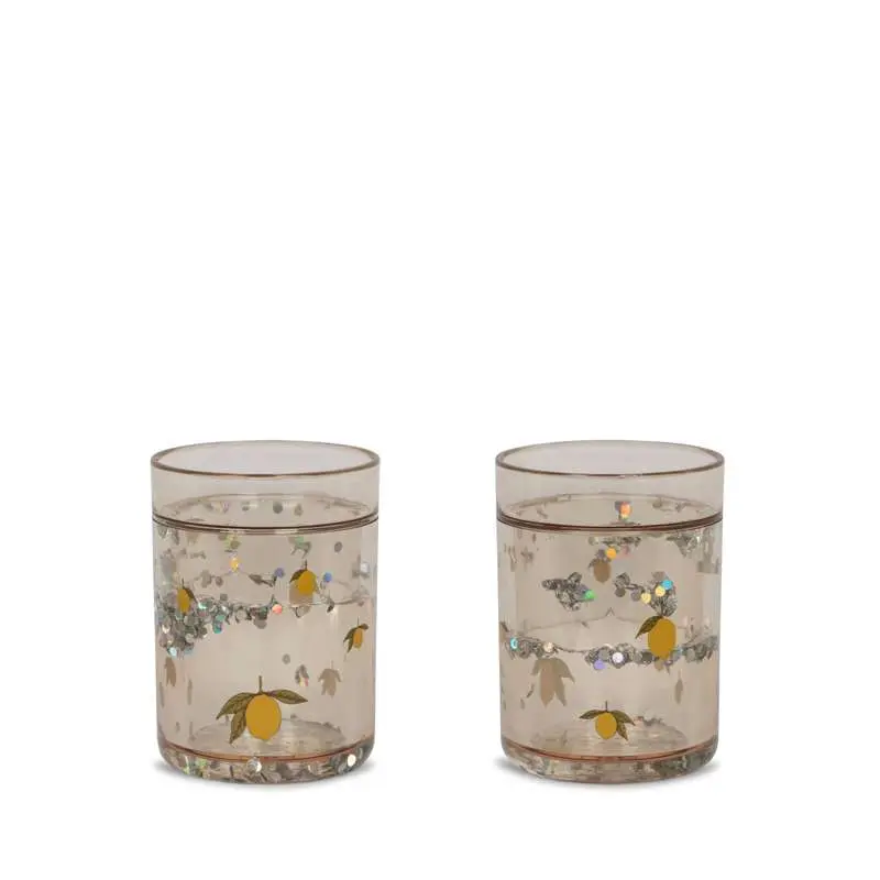 Konges Sløjd Glitter Cups - 2-pack - Lemon