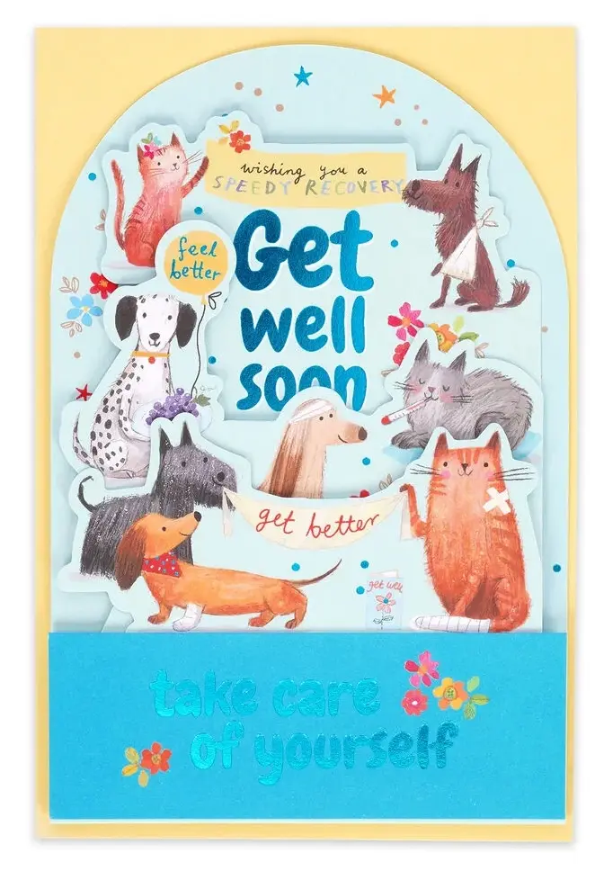 Kort Pop Up Get Well