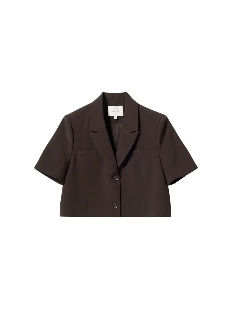 Leanne crop blazer - chocolate