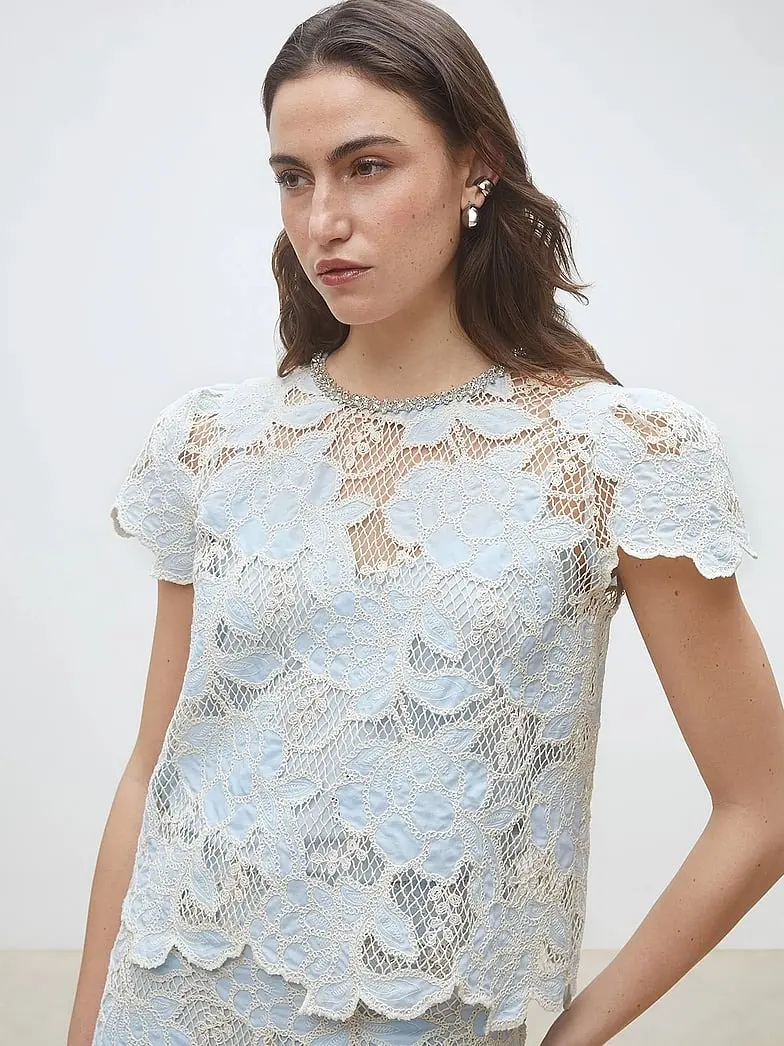 Lexy bluse - bleu ciel