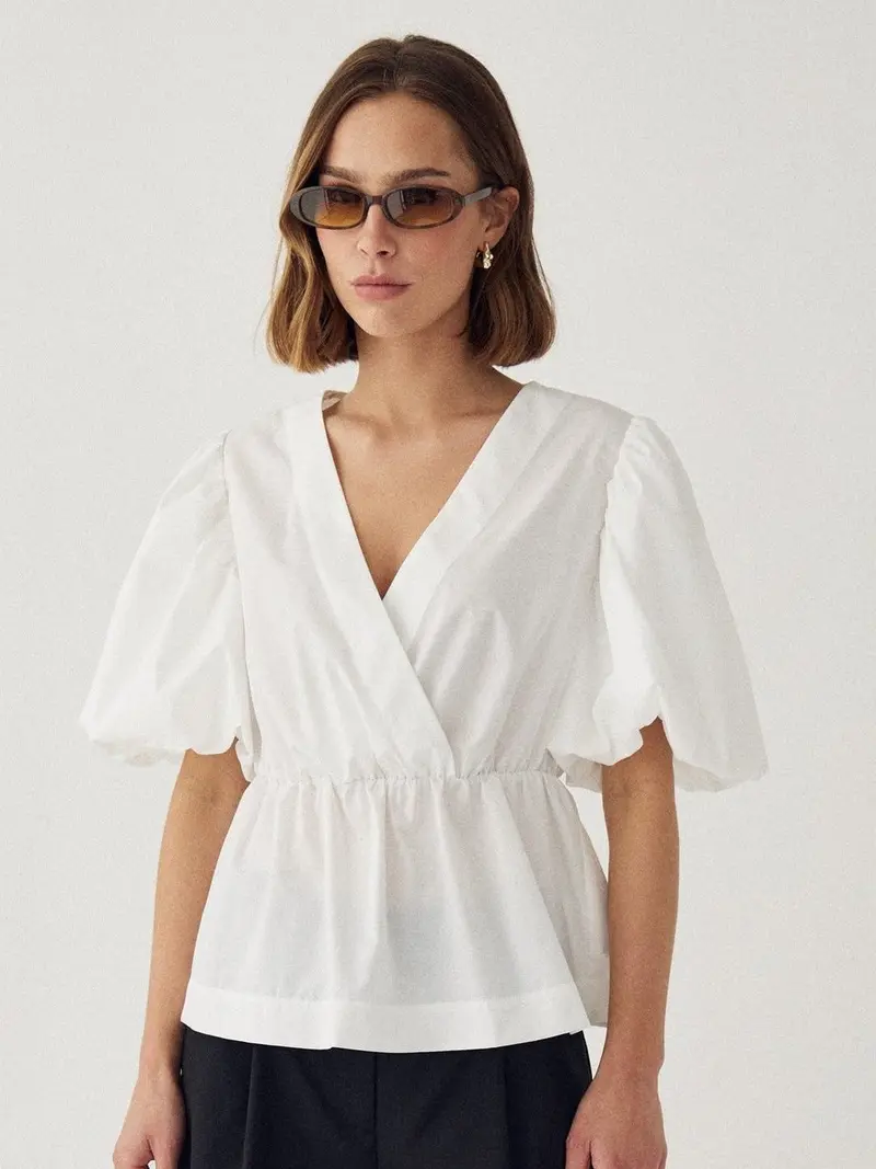 Magdalena bluse - white
