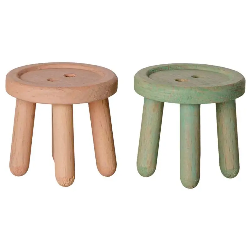 Maileg Stool set - Mice - Light Pink/Light Mint