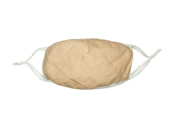 Munnbind prikkete beige