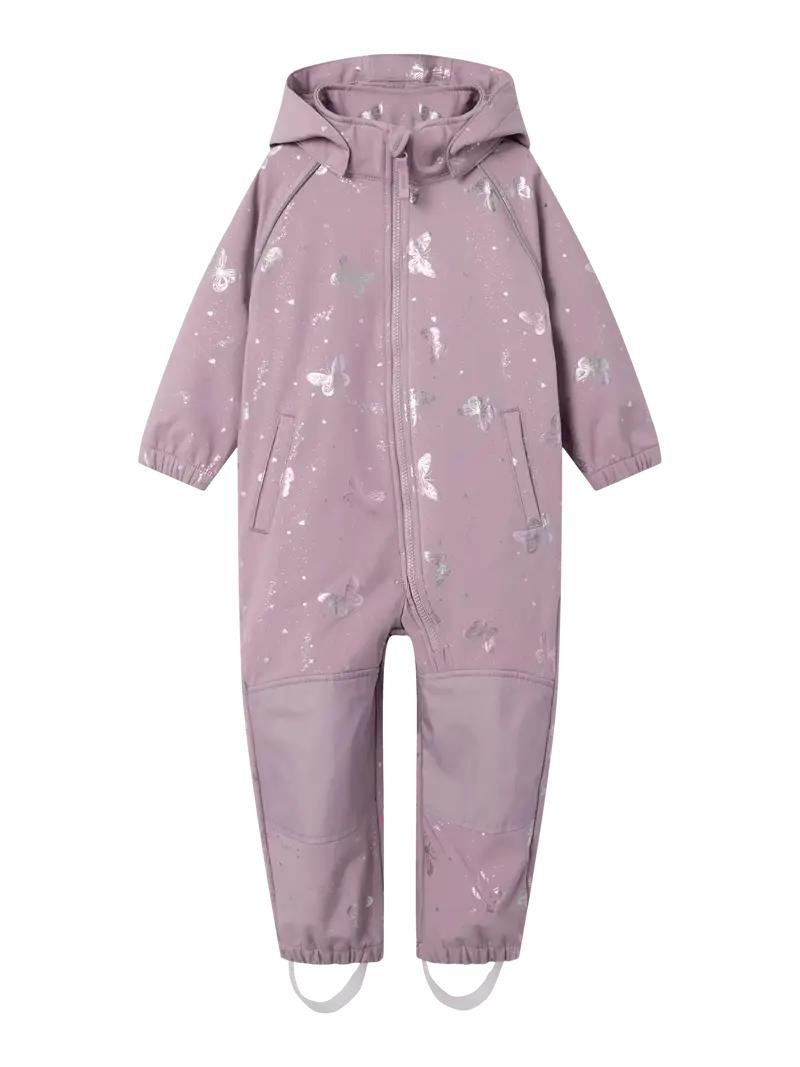 Name It Softshelldress ALFA08 - Elderberry BUTTERFLY