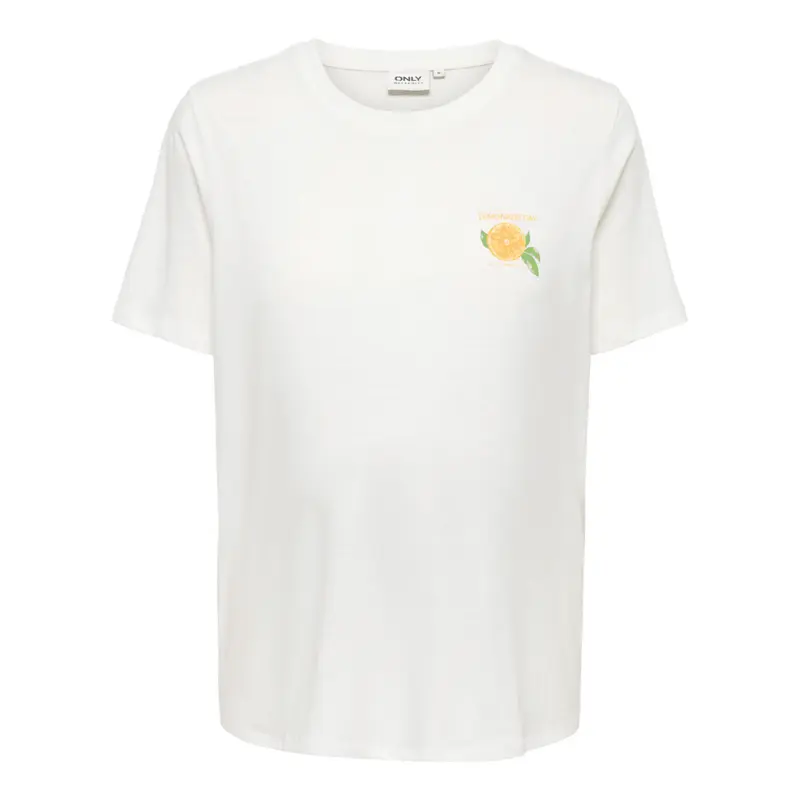 ONLY Maternity - T-skjorte Milla Cloud Dancer Lemonade
