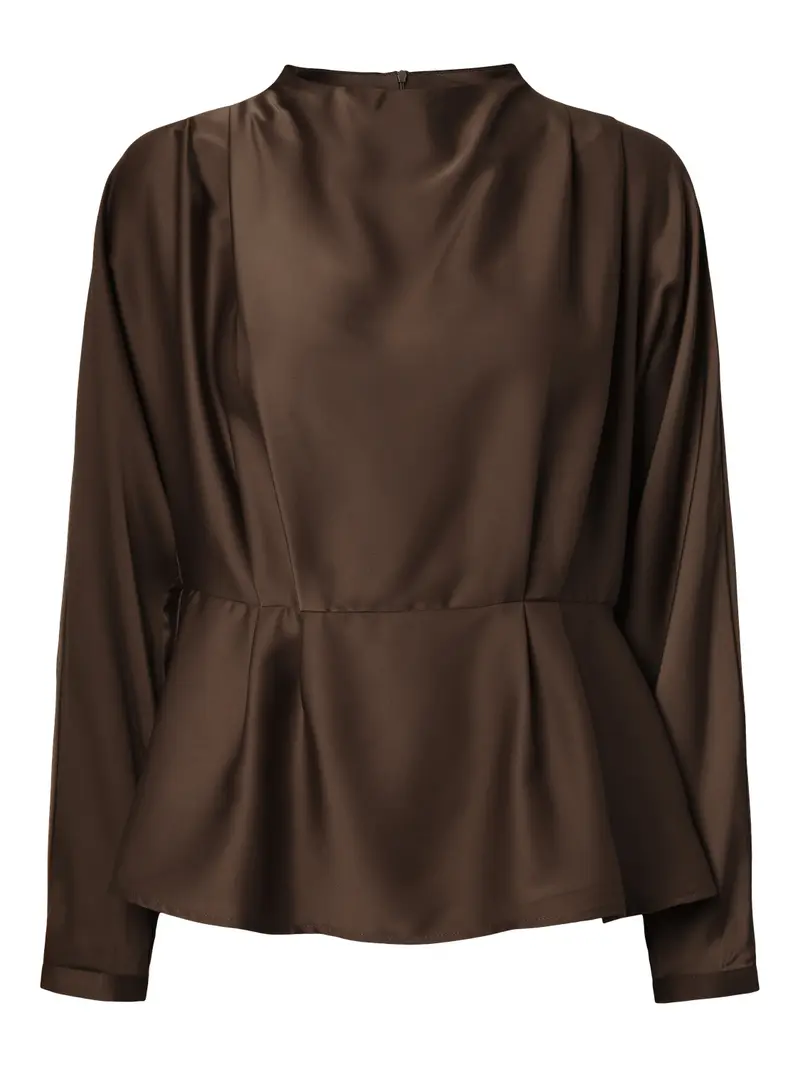 Pella bluse - Chocolate Brown
