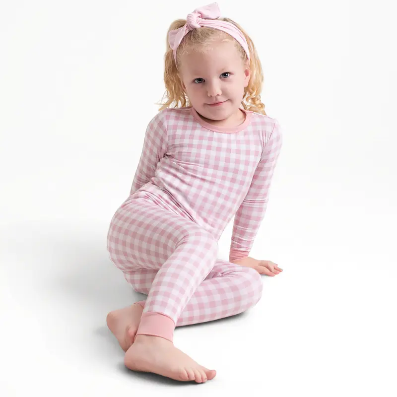pink gingham Pyjamassett