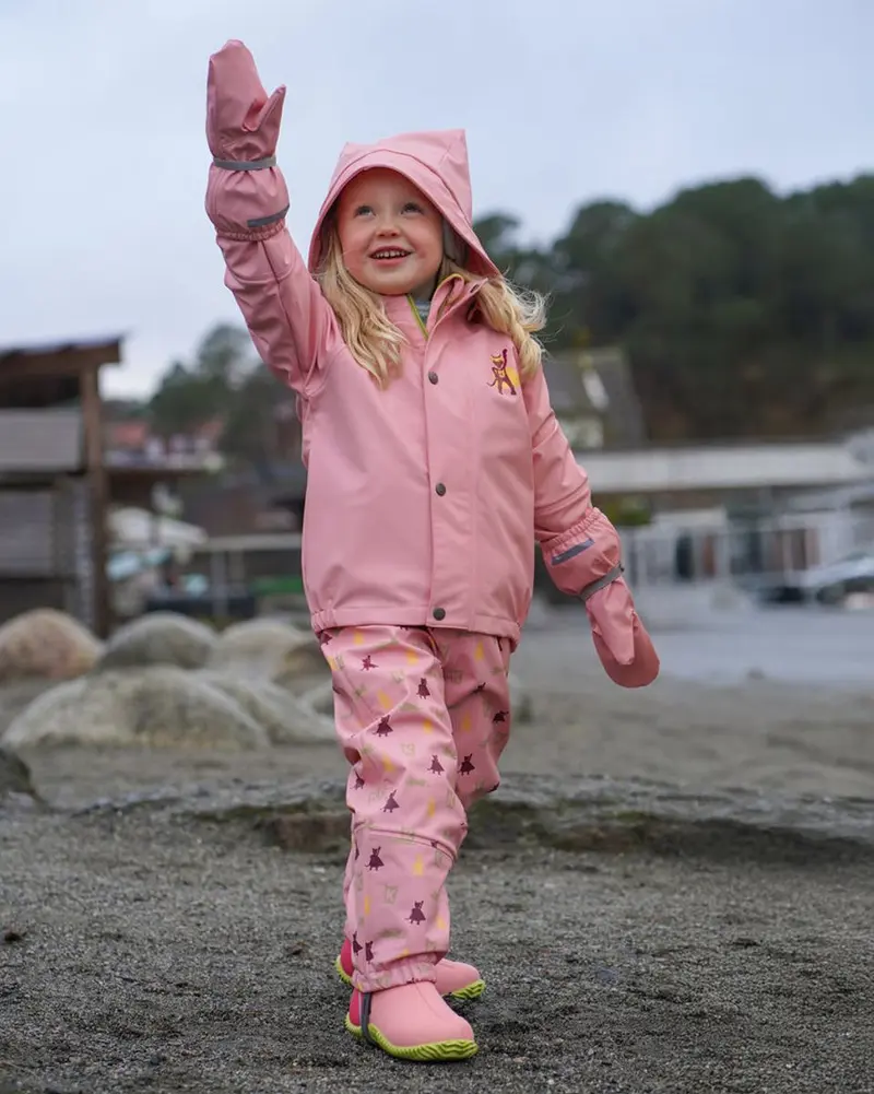 Regnsett Plask Rosa Krystall