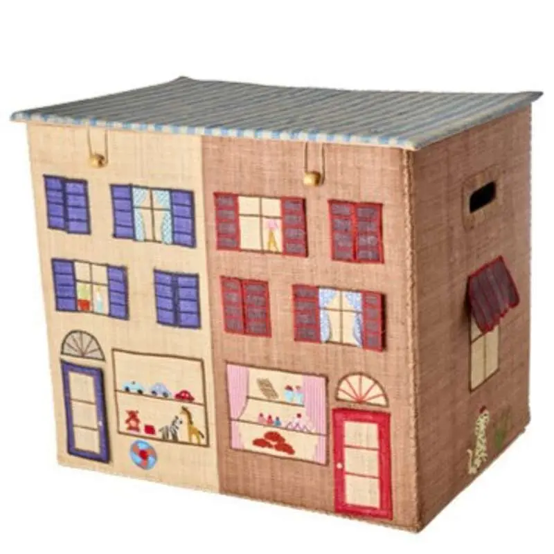 RICE Raffia Storage Basket - Paris - X-Large - Foldable