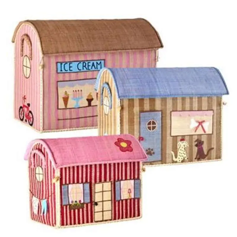 RICE Raffia Storage House - Paris - Large