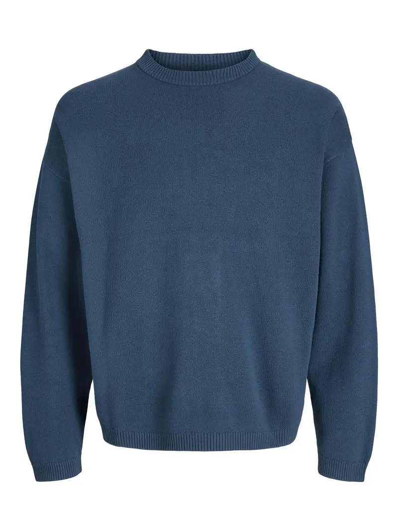 Signal Knit Crew Neck Blå