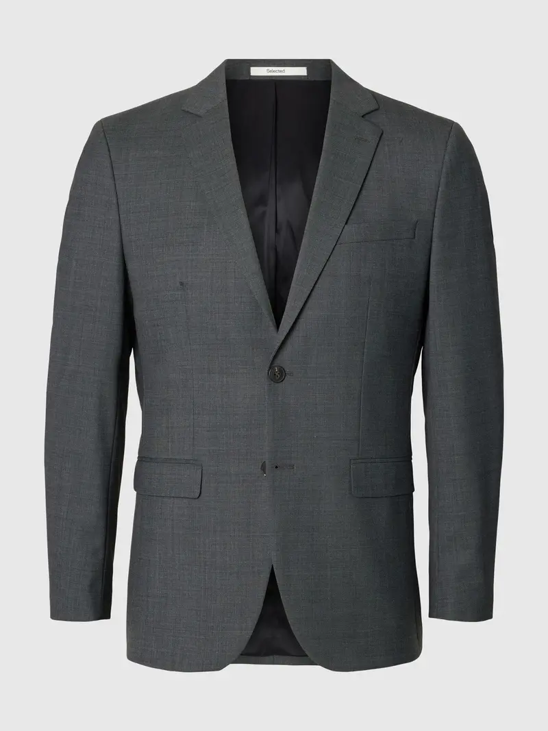 Slim theo ull blazer - dark grey