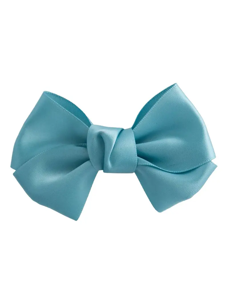 Sløyfe stor sateng-nile blue