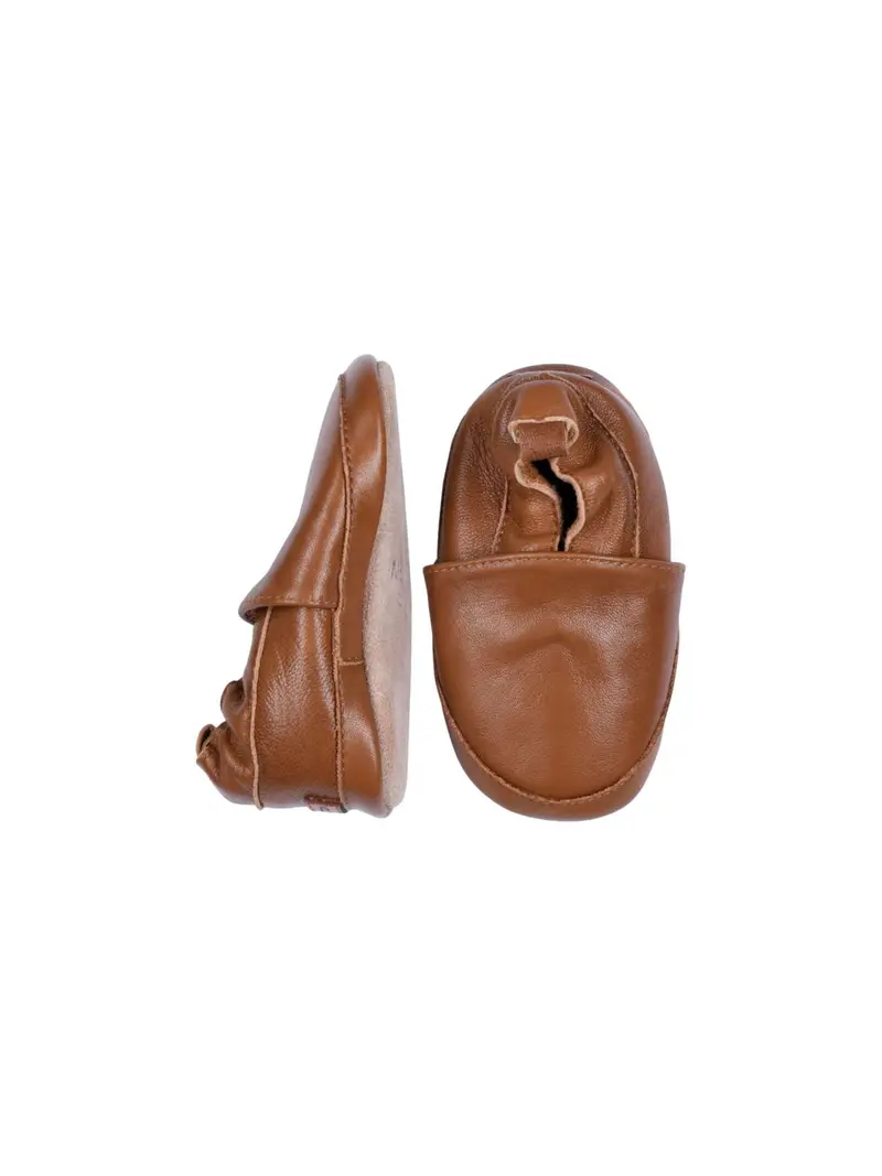 SOLID SKINN TØFLER - COGNAC
