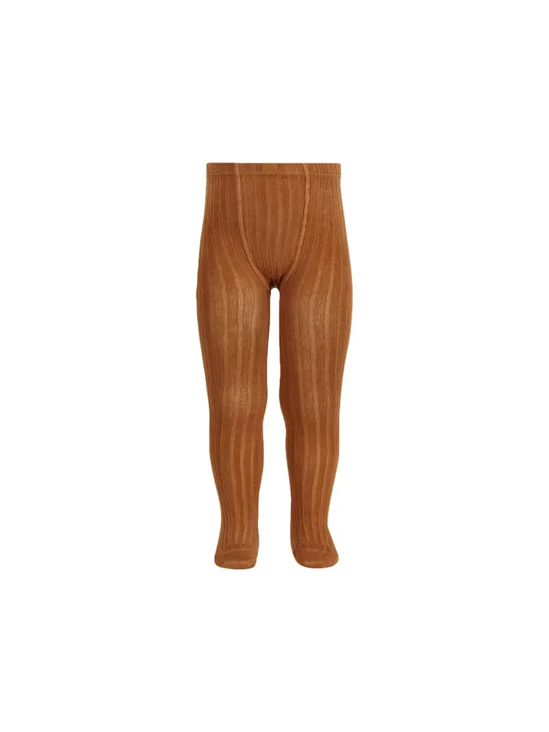 STRØMPEBUKSE RIB - CINNAMON
