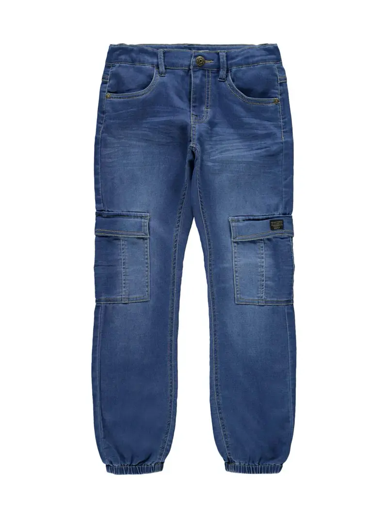 Sweat Denim Cargo Jeans