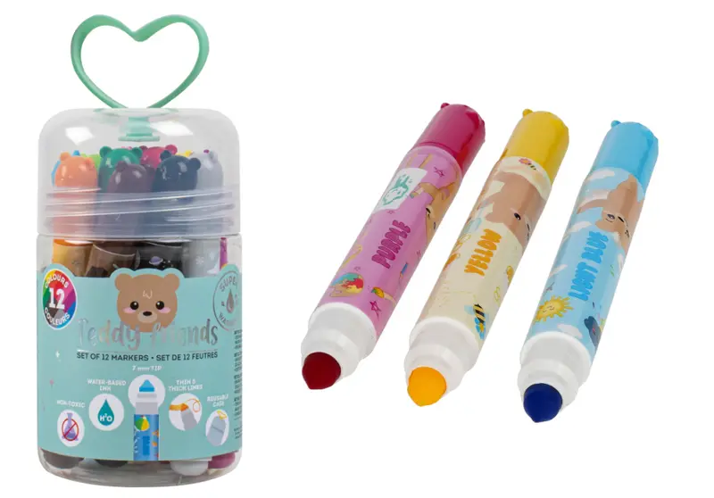 Teddy Friends Tusjer 12pk
