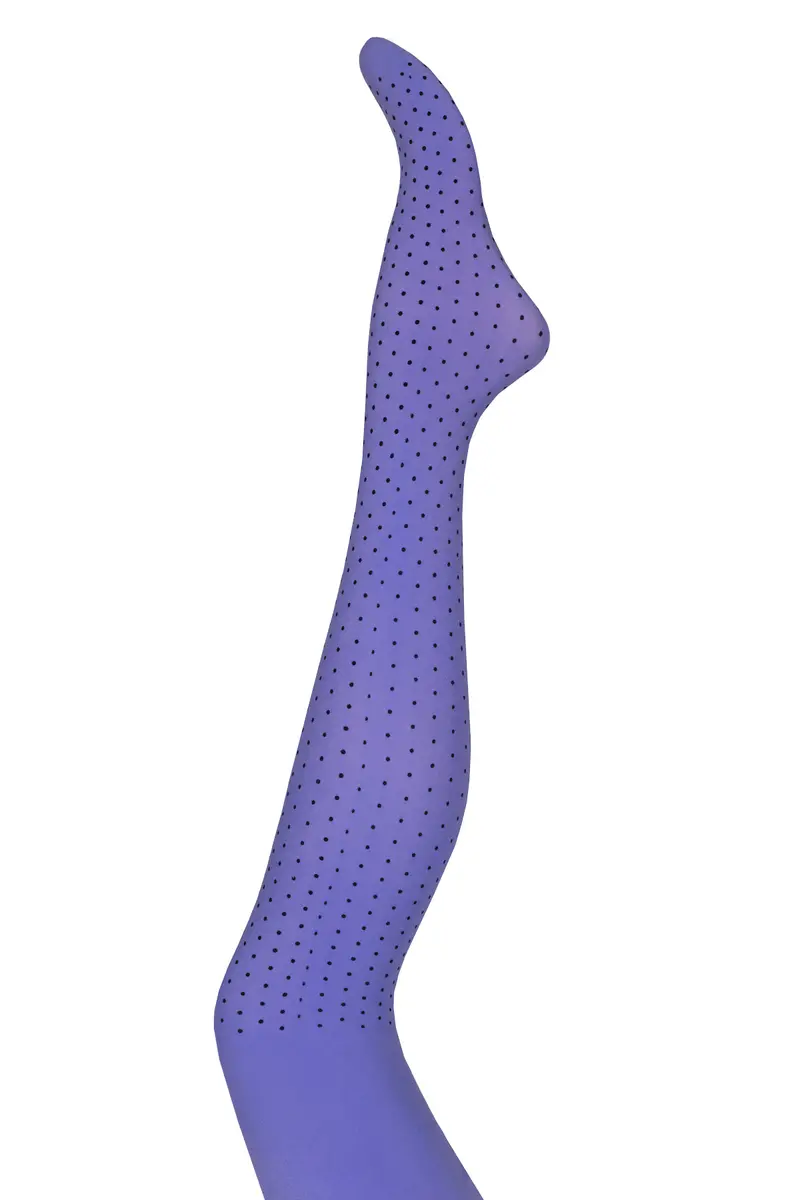 Tights Royal Black Dots